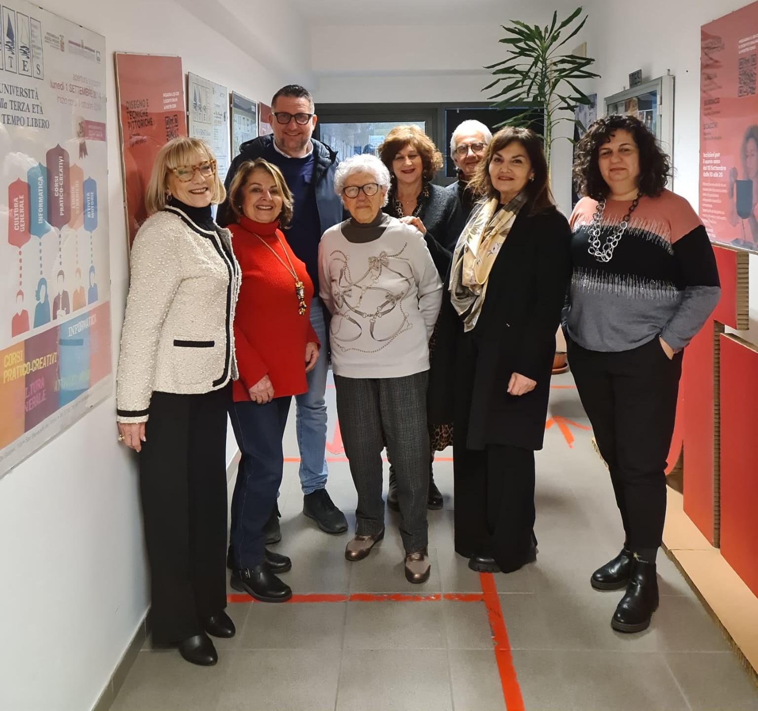 Il presidente Sergio Loggi in visita alla sede Utes di San Benedetto del Tronto: un centro di aggregazione e cultura per i Comuni del comprensorio