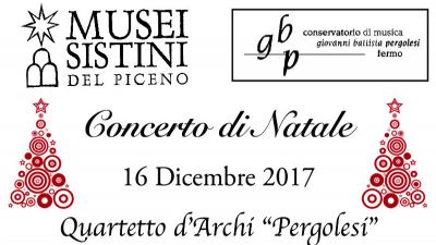 Musei Sistini del Piceno, sabato 16 il concerto di Natale 2017
