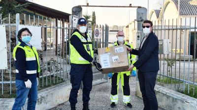 Comune di Porto S. Elpidio: buon esito per la consegna delle mascherine donate