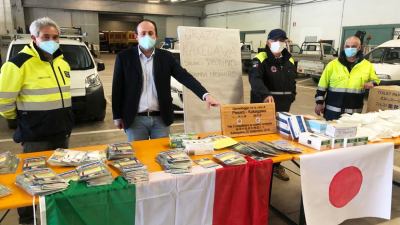 Un carico di amicizia e solidarietà da Kakegawa: donate 3000 mascherine chirurgiche e 1000 mascherine Kn95 alla città di Pesaro
