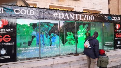 Presentata #Dante700, l’opera di ghiaccio che celebra il 700enario della morte del sommo poeta