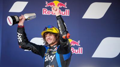 MotoGp, secondo posto per Marco Bezzecchi dello Sky Racing Team VR46 al GP di Spagna, mentre Luca Marini chiude il weekend con il 16esimo posto finale
